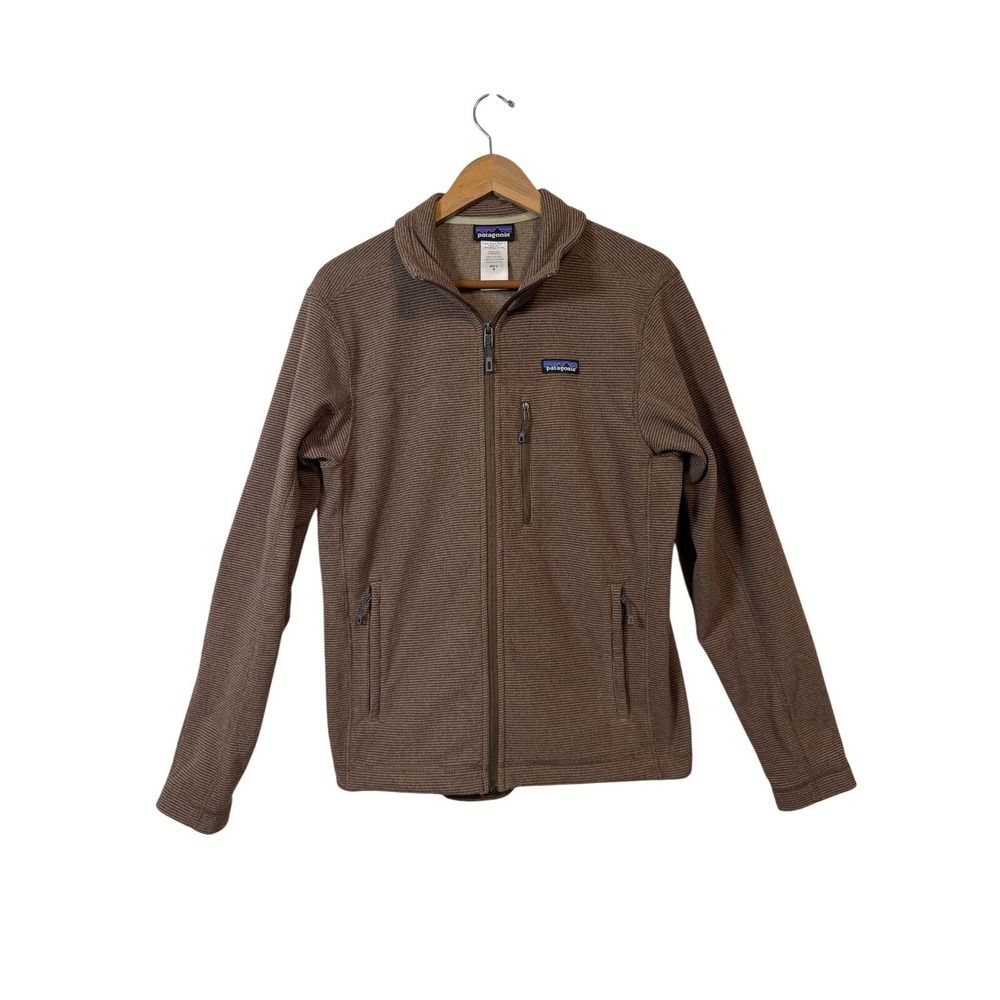 Patagonia Better Sweater Jacket Mens Medium Brown Full Zip Fleece Ribbed Knit